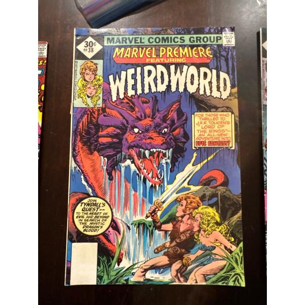  Marvel Premiere #38, featuring "Weirdworld," published by Marvel Comics in 1977. It represents a si