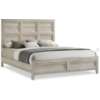 Image 1 : Lara Panel Bed with Headboard & Frame, Antique Grey - Queen Size FROM THE BRICK BRAND NEW