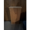 Image 1 : Wooden storage cabinet with double doors featuring interior shelving suitable for organizing CDs or 