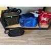 Image 2 : Vintage red Budweiser cooler, smaller blue Bud Light cooler, a Tumi shoulder strap bag and a Ozark b