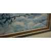 Image 3 : Framed Painting of a Winter Wildlife Landscape/Snowy Forest Scene