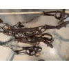 Image 6 : One metal blow torch with a wooden handle, one ribbed metal oil or fuel can, and a group of metal an