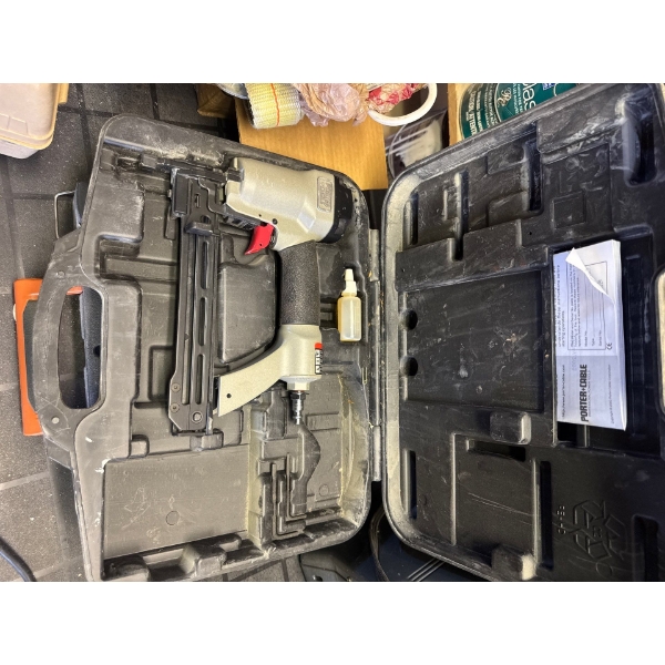  Porter-Cable Finish Nailer Kit, likely the FN250C model, designed for fastening trim and molding. 
