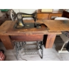 Image 12 : Singer treadle sewing machine, serial number 16165557, featuring original cast iron base and wooden 