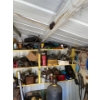 Image 3 : Shed contents all contents on right side of wall back shelving all contents, and left side of shed a