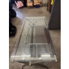 Image 1 : Glass computer desk. 47 inches long. 23 and a half wide, 30 inches high.