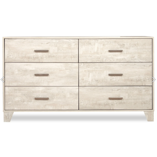 Arbor Bedroom 6-Drawer Dresser, 58.7"W x 33.3"H - Driftwood White