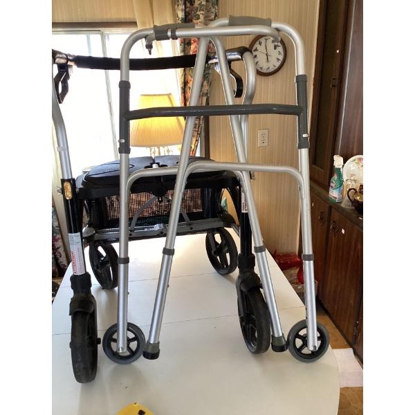  walking cart, and sitting cart. Foldable.