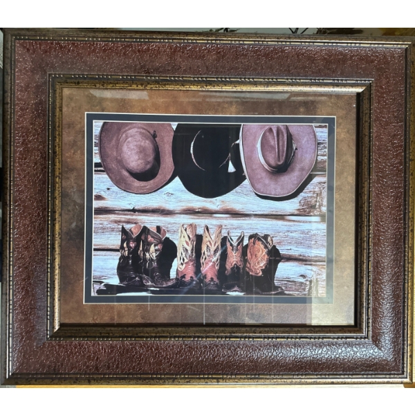 
Boots and Hats by David Stoecklein, Framed Print