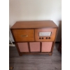 Image 6 : Marconi A.C. Combination Radio-Phonograph Model 368, wood cabinet with integrated radio dials and ph