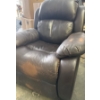 Image 9 : Dark Brown Leather Reclining Lounge Chair(s) BOGO Recliners (1 has Damage)