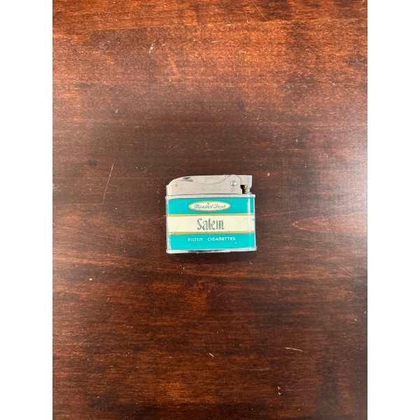  vintage collectible tobacco lighter advertising Salem Filter Cigarettes. 
Era: Mid-century advertis