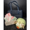 Image 1 : Women's Wallet & Handbag/Purse/Bag & Glass Vintage Piggy Bank