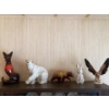 Image 1 : Fox, polar bear, grizzly bear, bunny, and eagle. 14 inch.