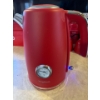 Image 1 : A Longdeem 1.7L Retro Electric Kettle in red, 1.7 Liters, 1500 Watts for fast boiling. Integrated th