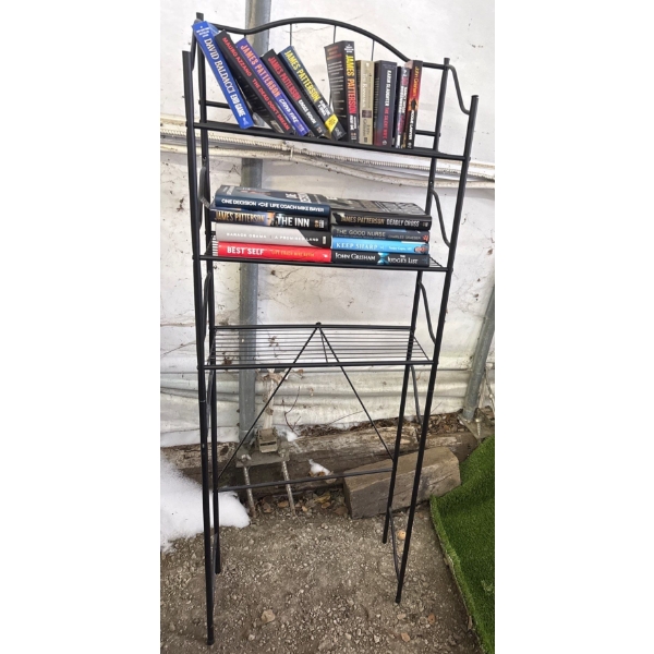 Bathroom Over the Toilets Stand w/Assorted Hard & Soft Covered Books/Readers