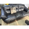 Image 1 : Black leather couch, in good condition. Measurements are stated in photo. Please come prepared to mo