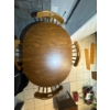 Image 4 :  vintage dining set includes a round maple wood table matching spindle-back chairs. 