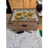 Image 1 :  sunflower brand, vintage little storage box with little knife.