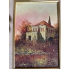 Image 4 :  original oil painting of a traditional Lebanese house, likely titled "Lebanese Traditional House" b