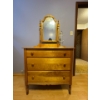 Image 1 : Antique wood dresser with mirror 34 inches wide 18 inches depth 34 inches high