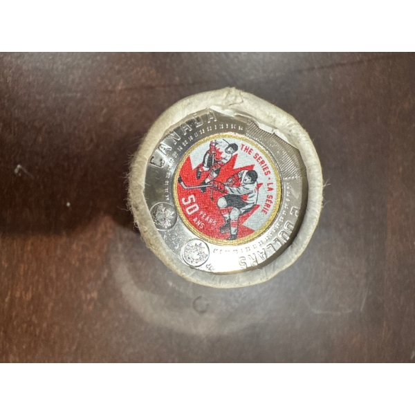 $50 roll of colorized hockey mint state. $50 roll 