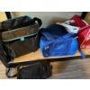 Image 1 : Vintage red Budweiser cooler, smaller blue Bud Light cooler, a Tumi shoulder strap bag and a Ozark b