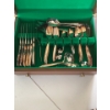 Image 2 : This is a set of silverplate flatware,  "Heritage" pattern by 1847 Rogers Bros. 
The set is stored i