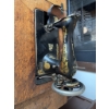 Image 3 : Singer treadle sewing machine, serial number 16165557, featuring original cast iron base and wooden 