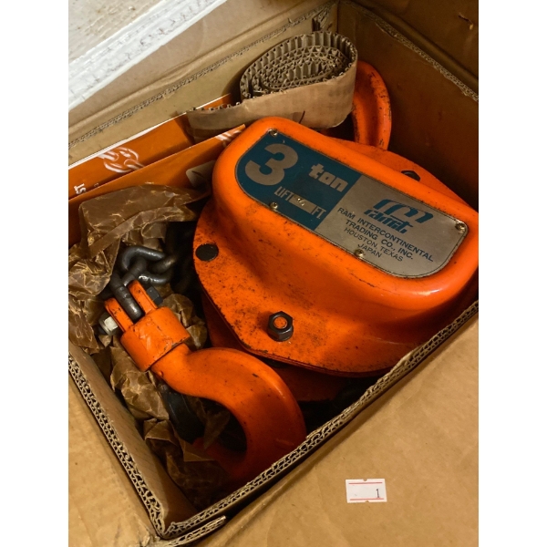 3 ton Ram intercontinental trading Co.  chain hoist heavy duty