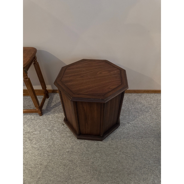  maple octagonal end table. 