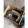 Image 5 : Lot containing several metal clamps and a variety of glass and ceramic electrical insulators in mixe