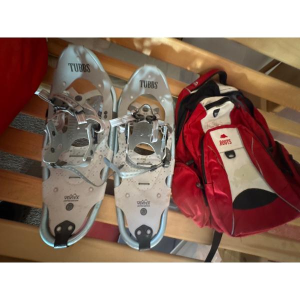Tubbs Vertex Limited Edition snowshoes, designed for hiking in various snow conditions. They have an