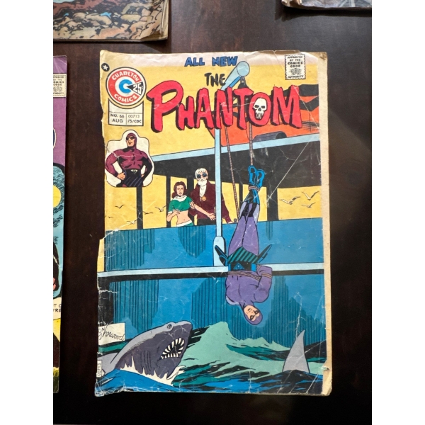  vintage comic book titled The Phantom, specifically issue number 66 published by Charlton Comics in
