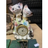 Image 6 : Small Table Native American painting, Native American head figurine, sheep plaque, cat clock into an