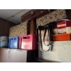 Image 1 :  Knitting supplies, multiple boxes, vintage suitcase. Unknown items inside.