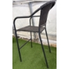 Image 3 : Set of Style Selections Pelham Bay Wicker & Metal Stackable Matte Steel Framed Barstools-30"tall