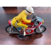 Image 1 :  vintage tin toy motorcycle made by Daiya in Japan during the 1960s. 
It is a battery-operated toy, 