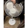 Image 1 : This is a Garrison 16" oscillating pedestal fan. 
It is white in color.
It features three-speed sett