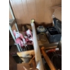 Image 9 : King Canada drill press with metal construction and wired motor. Also contains various hand tools, a