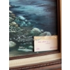 Image 3 : Oil on canvas landscape painting by Dolly Sellars, depicting a forest scene with a rocky stream and 