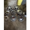 Image 1 : Collection of vintage hubcaps. Hang on your wall. Hang in your shop. Very nice.