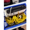 Image 3 : Box of extension cords and a space heater