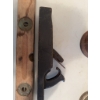 Image 5 : Wooden carpenter's level with brass fittings and inset bubble vial, featuring two viewing windows. T
