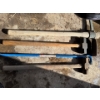 Image 1 :  collection of vintage manual tools, including a post maul and a wrecking bar.
Vintage Post Maul: A 