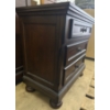 Image 2 : Three Drawered Burnished Brown Nightstand w/Dark Bronze Hardware 29"x18"x30"tall