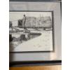 Image 6 :  matted print titled "FEEDIN' TIME" by W.R. Doherty, depicting a western scene of a cowboy feeding c