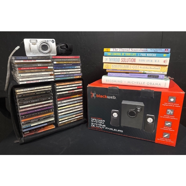 Black Web Speaker System,  Kodak Easy-Share LS443 +CD Assortment 