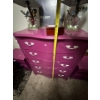 Image 1 : Pink dresser set and double bed frame. 