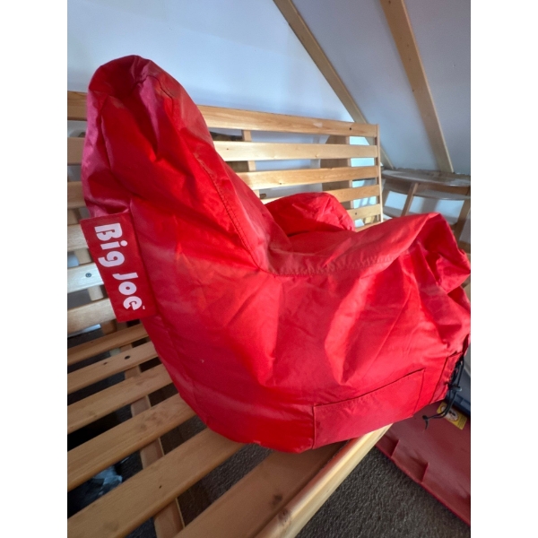 Big Joe dorm Bean Bag chair in a red color
